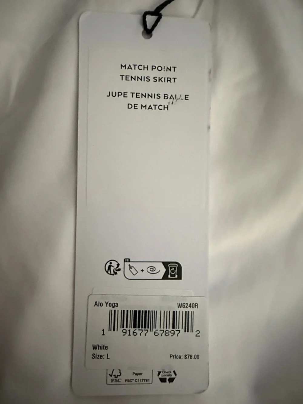 Alo - Match Point Tennis Skirt - White